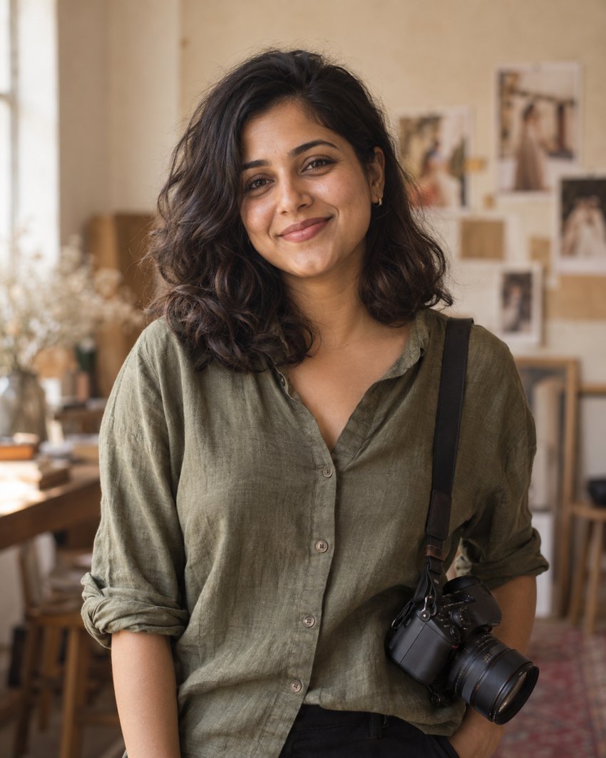 AI-generated portrait of Meher Anand, a fictional demo team member