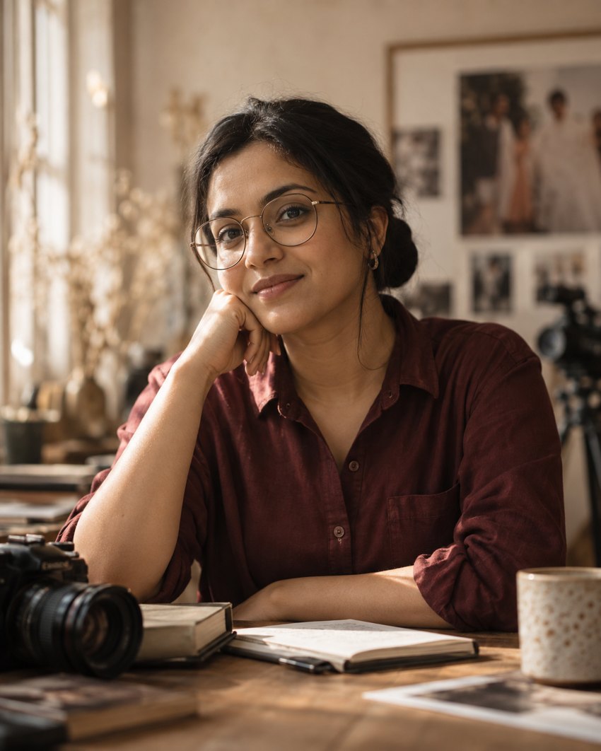 AI-generated portrait of Tara Bedi, a fictional demo team member